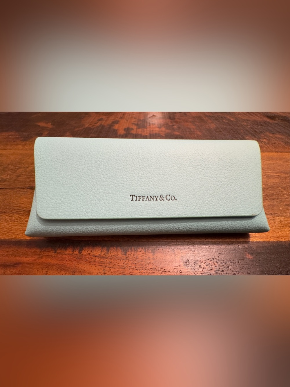 Tiffany & Co. Light Blue Faux Leather Eyewear Case